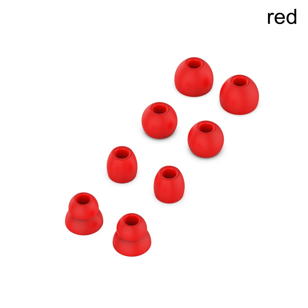 red Новые модные 4 пары силиконовые наушники-капельки наушники-вкладыши Замена наушников мягкая крышка Крышка для Beats Powerbeats 3 для наушников - Цвет: red