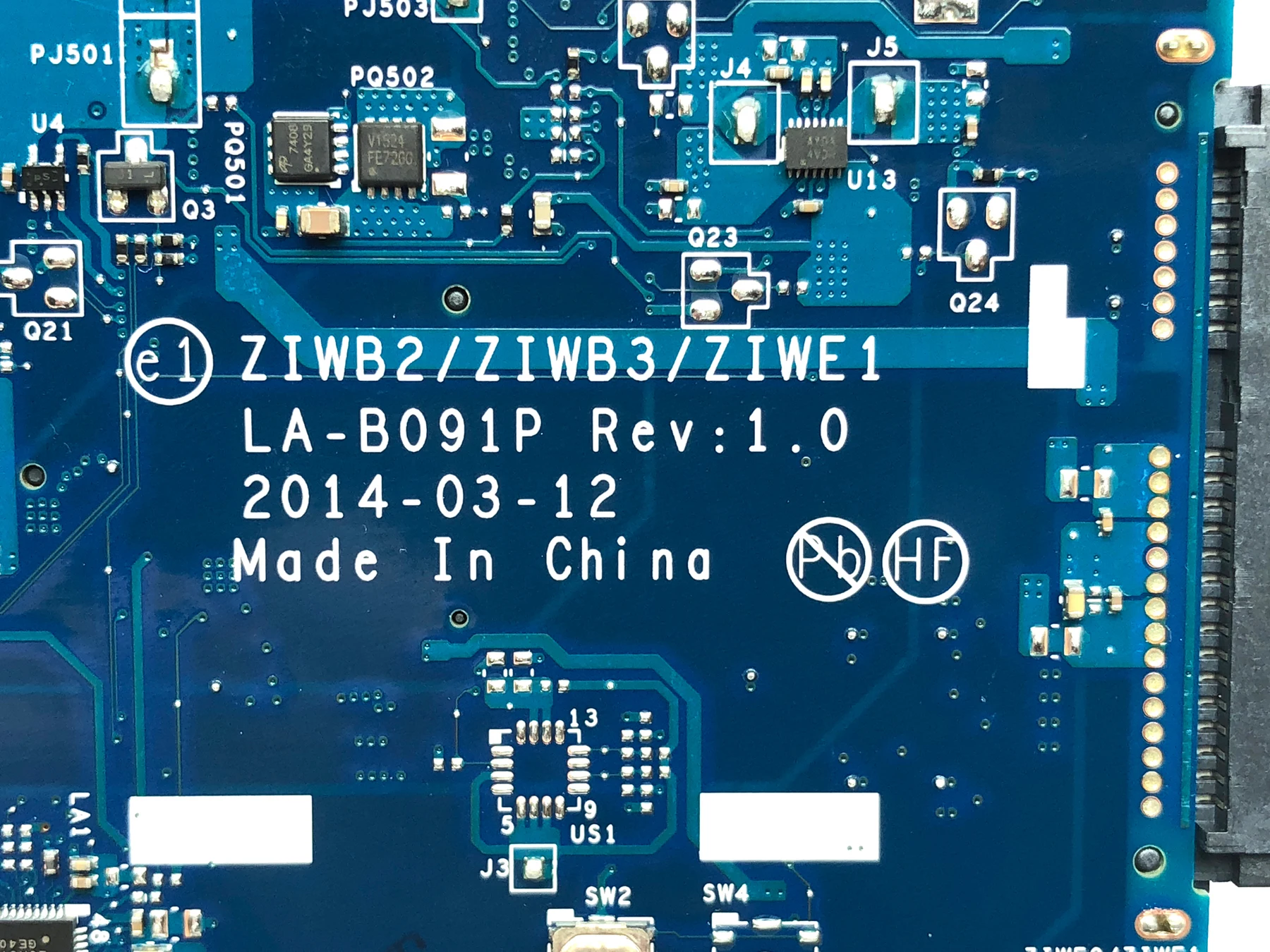 Высокое качество FRU:5B20G45981 для Lenovo Ideapad B50-70 Материнская плата ноутбука LA-B091P SR1EN