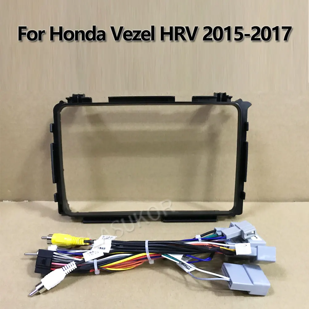 

Панель управления CANBUS для Honda Vezel HRV HR - V HR V 2015 2016 2017 провода, панель управления для работы стерео, панель приборной панели с установкой DVD, рамк...