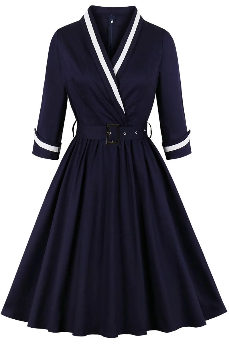 

2020 Hot Sale Cotton Ball Gown Full Regular Dress Ukraine Women's Dress Autumn New Large Size Retro V-neck Puffy Waist Contrast