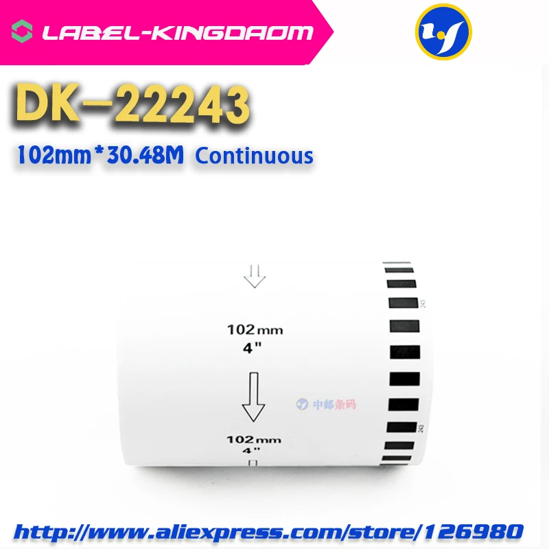 30 рулонов для заправки ярлыков совместимых с фотографиями 102 мм * 48 м непрерывная