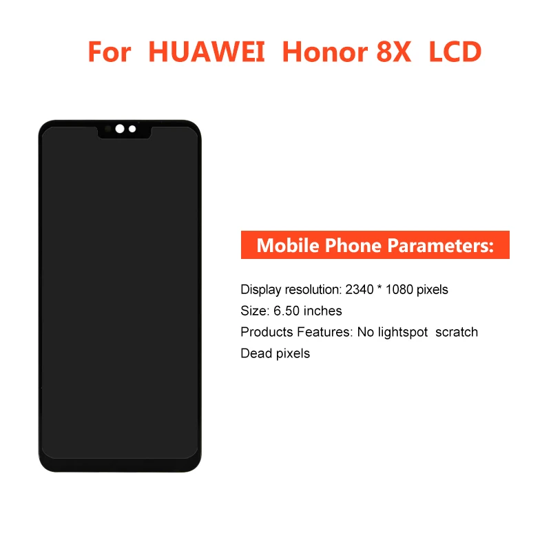 Дисплей 6 5 дюйма для Huawei Honor 8X ЖК дисплей цифровой преобразователь сенсорного