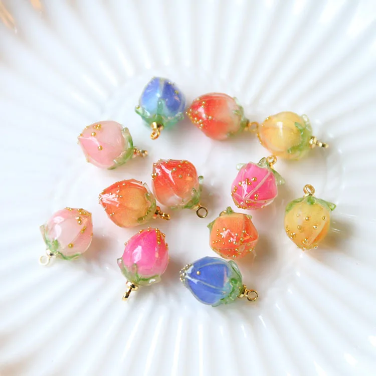 

Pink Strawberry Crystal Charms for Jewelry Making Scrapbooking Embellishments Accessories Diy Fruits Ornamnet Hademade Pendant