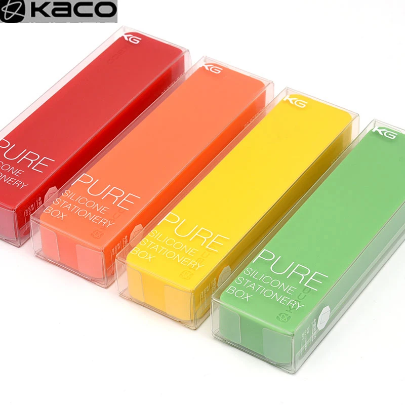 

KACO Silicone Stationery Box Children Candy Colors Pencil Case Creative Anti-Static Protect Pencils Pencil Case For School