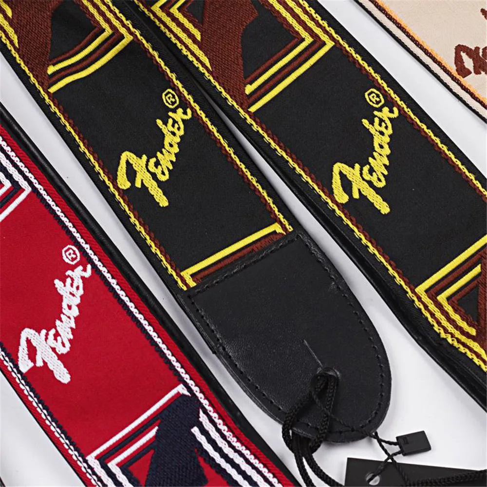 Регулируемый гитарный ремень клип ремень, гитара Fender ремень с кожаными концами электрическая Народная гитара Гавайские гитары универсальные акустические аксессуары