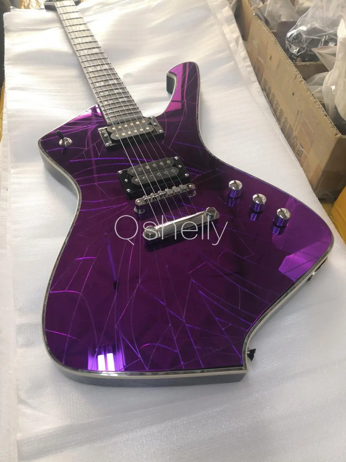 Высшее качество QShelly пользовательские фиолетовые трещины зеркало PS10LTD Ледяной