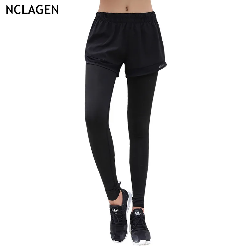 Спортивные Леггинсы с высокой талией женские штаны для йоги эластичные 2