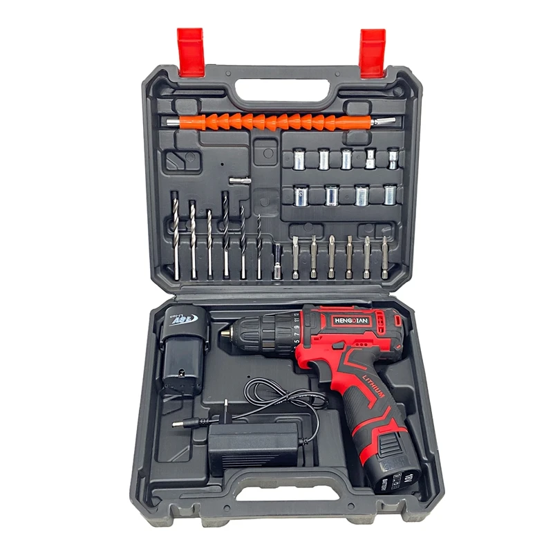 

HENGDIAN 18V Electric Power Driver Cordless Drill 2-Speed 25+1 Settings Wireless Screwdriver Power Tools For DC Lithium Battery