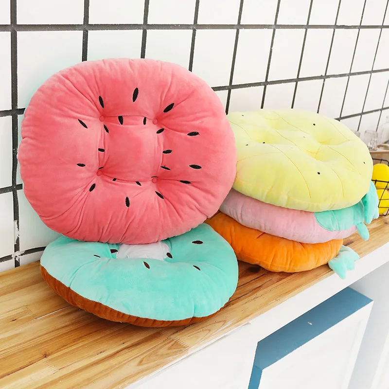 1 шт. Kawaii Подушка для стула, подушка для еды, фруктовая подушка, подушка в виде фрукта, милая Клубничная подушка с ворсом, украшение для офиса, дивана, подарок для девочки