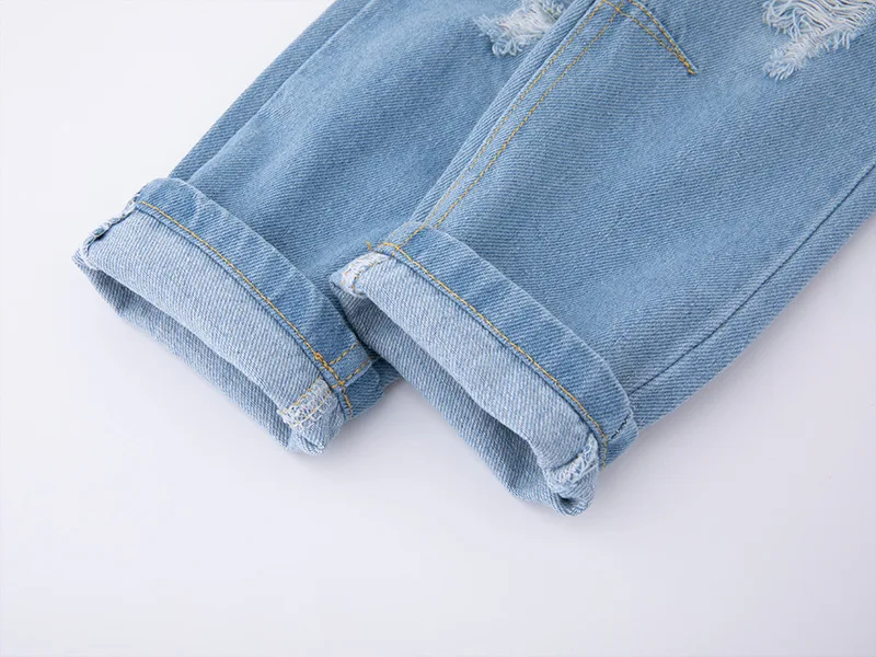 

2019 fashion broken hole kids jeans for girls Boys Spring Summer jeans for girls Casual Loose Ripped Jeans children denim pants