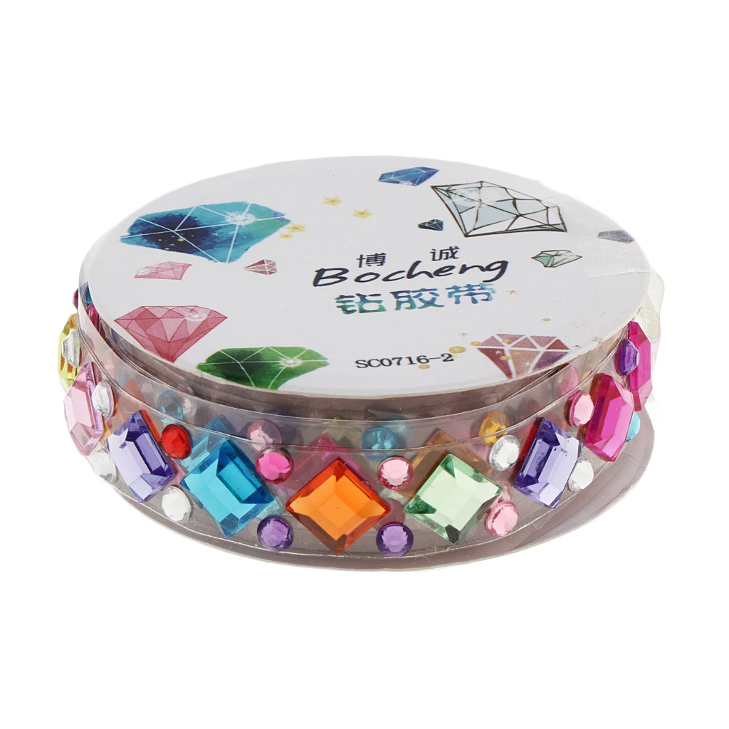 Самоклеящиеся стразы 6 рулонов в партии наклейки для поделок украшения