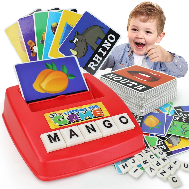

English Card Letter Machine Children's Educational Early Childhood Toys See Pictures Literacy Platter Learn English Word Teachin