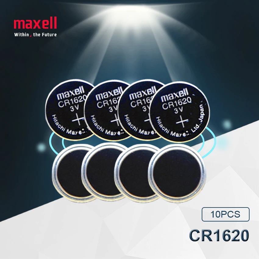 10 шт. Maxell 100% оригинальный CR1620 кнопочный Аккумулятор для часов автомобильный