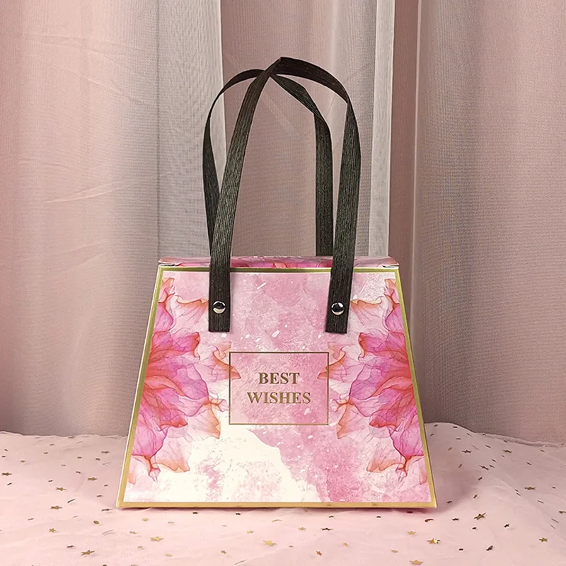 Бумажная Подарочная коробка для конфет и цветов упаковка подарков на день