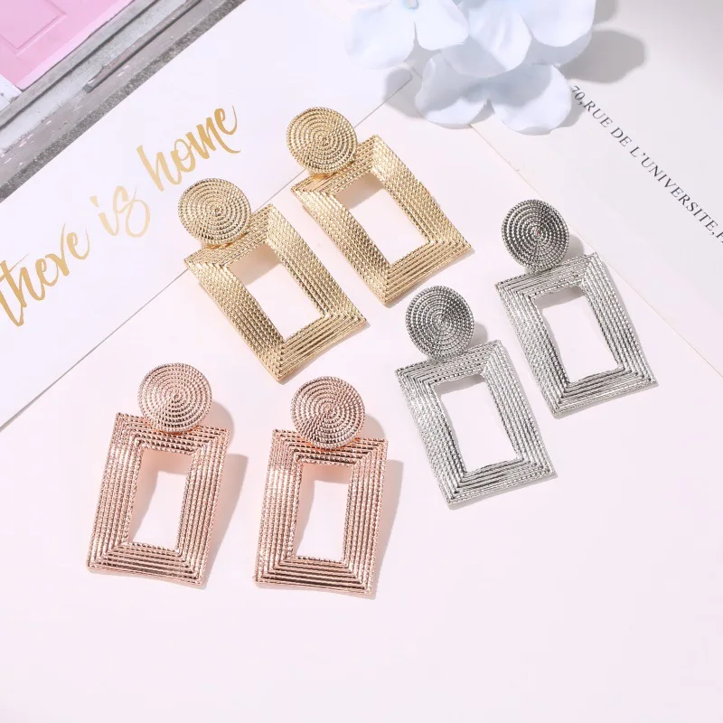 Новые дизайнерские Висячие серьги для женщин массивные большие геометрические