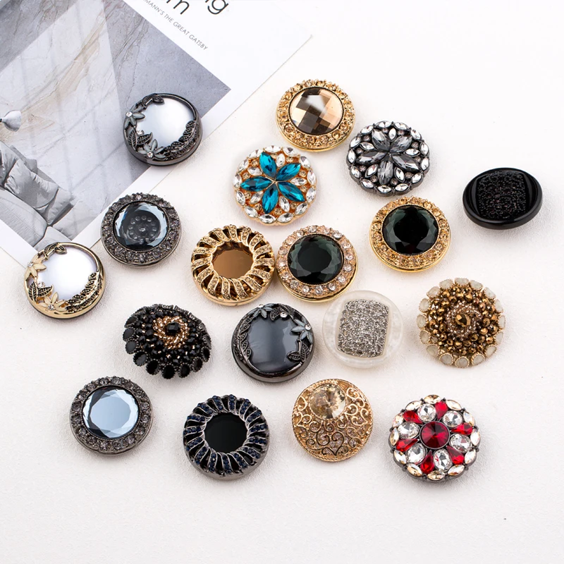 1 шт./лот 38 мм металлические Золотые Большие пуговицы для пальто одежды костюма