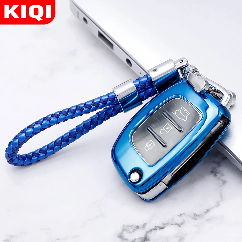 TPU Car Folding Key Case Cover Keychain for Hyundai Ix25 Ix35 I10 I20 Solaris Tucson Sonata Santa Fe Sport Elantra Creta Verna | Автомобили