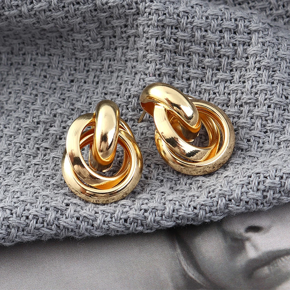 

Punk Rock Goddess Earrings Exaggerated Simple Geometrical Irregular Earrings Jewelry Gifts