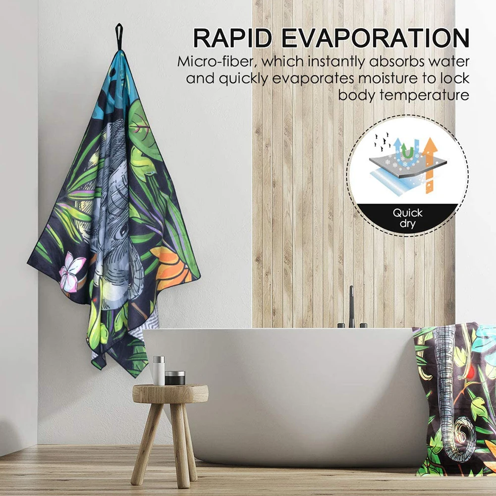 Быстросохнущее Впитывающее мягкое пляжное банное полотенце из микрофибры с