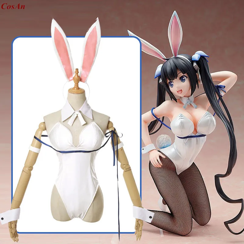 

Is It Wrong To Try To Pick Up Girls In A Dungeon Hestia Cosplay Costume Bunny Girl White Leather Jumpsuit Role Play Clothing