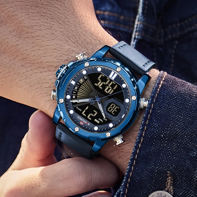 Новинка NAVIFORCE мужские часы Топ люксовый бренд Мужские Военные Спортивные