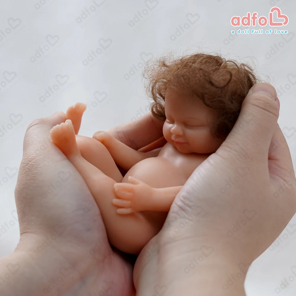 

Кукла реборн Мягкая силиконовая, 15 см, моющаяся