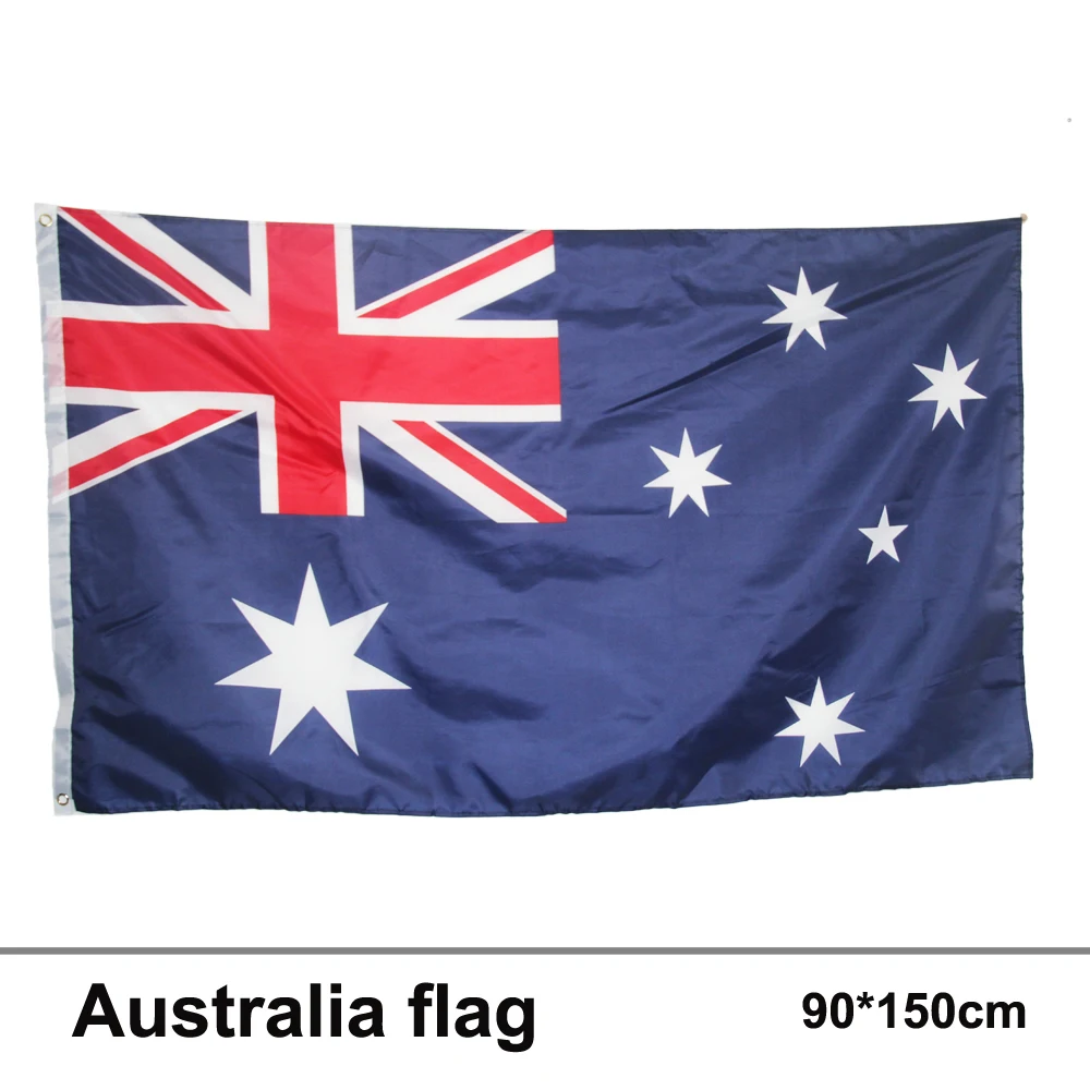 

90x150CM Wave Australia 3x5 Ft Super-Poly Indoor/Outdoor Australia FLAG Country Banner Christmas's gifts