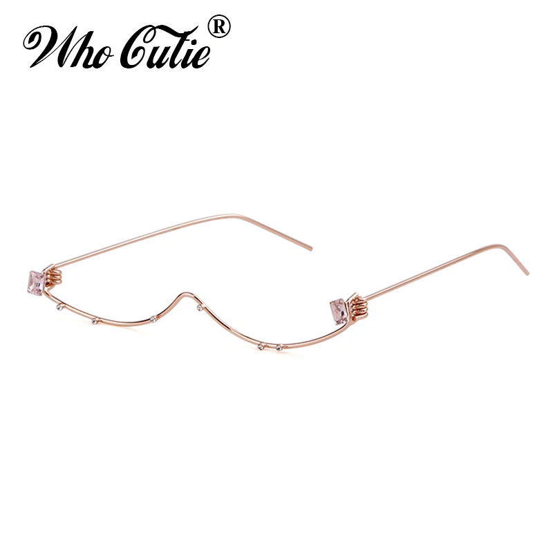 Женская полуоправа без линз в стиле ретро брендовые дизайнерские стразы форме