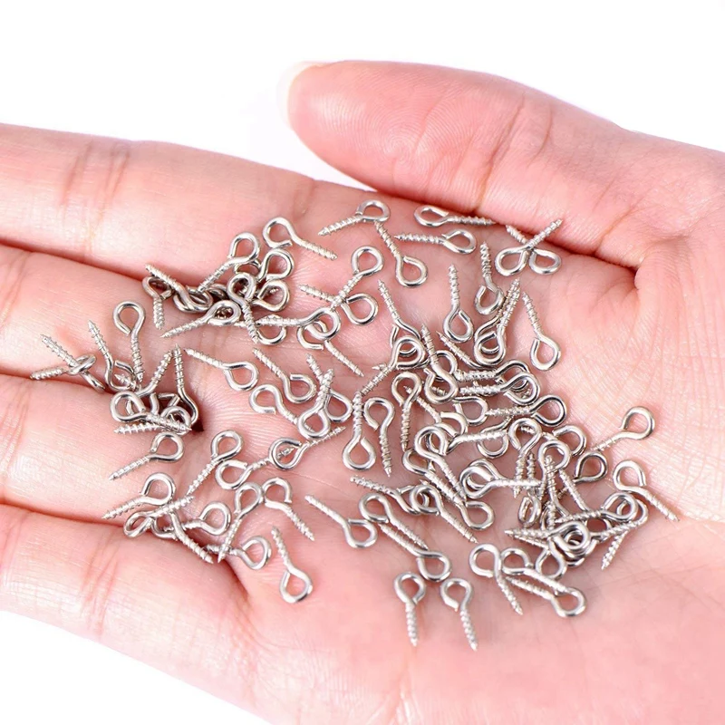 600 штук Мини винта для украшения ногтей маленькие винтовые иглы глаз крючок игл