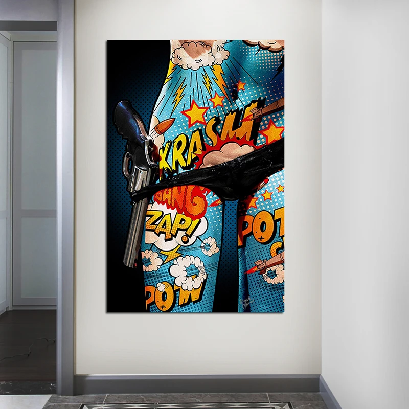 Граффити с обнаженными женщинами для тела Картина маслом Печать на холсте плакат