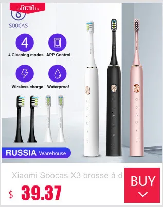 Xiaomi Mijia sonic электрическая зубная щетка Soocas X3 обновленная Водонепроницаемая ультра звуковая автоматическая зубная щетка Usb перезаряжаемая
