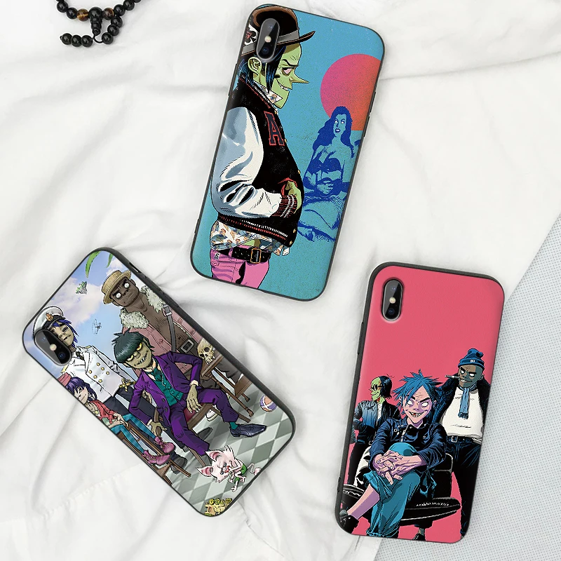 Мягкий чехол Gorillaz band из ТПУ для Apple IPhone X XR XS MAX 5 5S 5C SE 6 S 7 8 Plus ipod touch силиконовый |