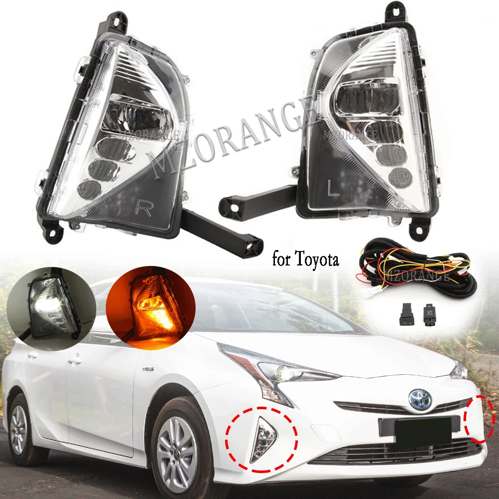 Светодиодный ные ДХО противотуманные фары s для Toyota Prius 2016 2017 2018 передсветильник
