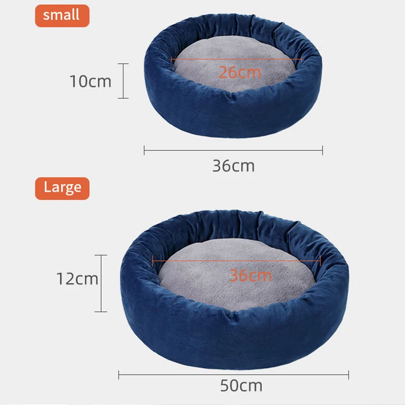 

Round Dog Bed House Winter Warm Plush Super Soft Pet Bed Kennel Puppy Cat Sofa Cushion Mat Pets Sleeping Nest Dog Accessories