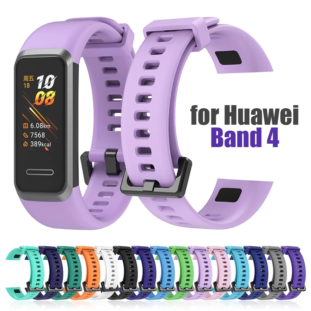 Силиконовый ремешок для Huawei Band 4 браслет наручных часов huawei4 силикагелевый