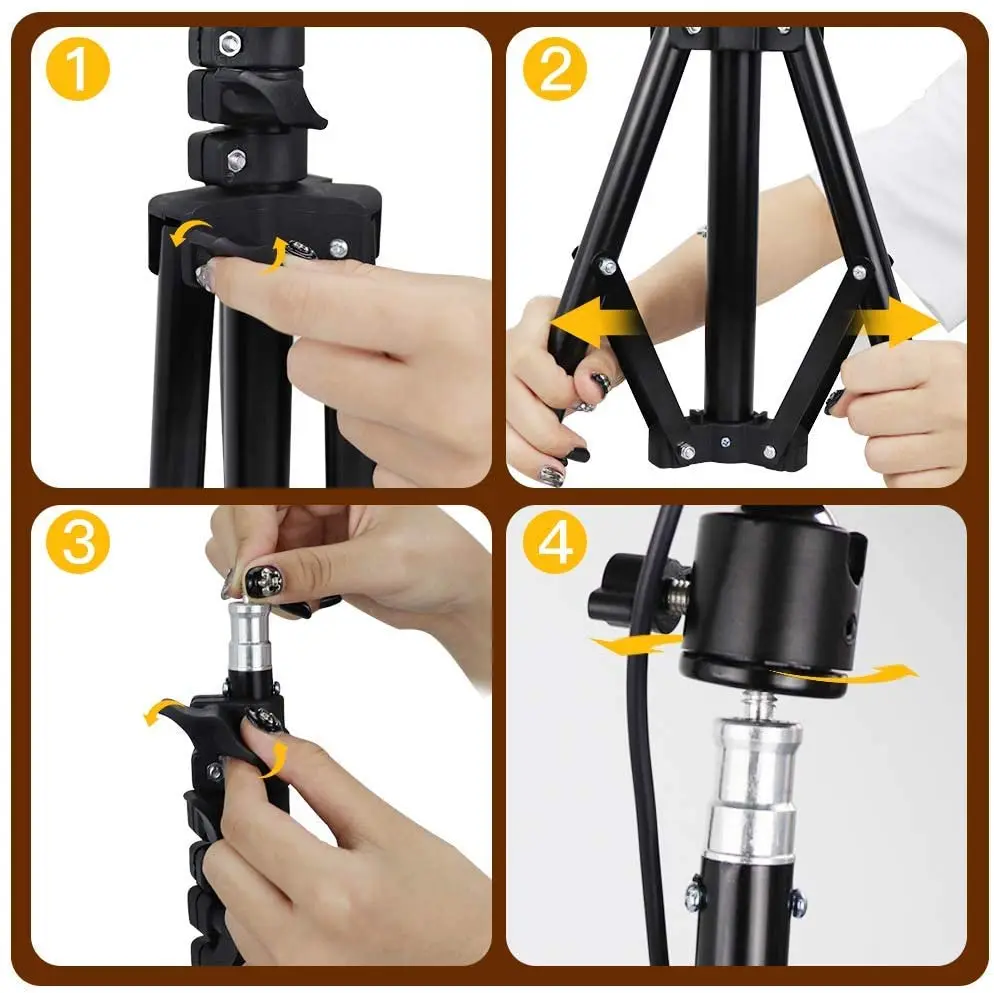 Видеосветильник Zayex приглушаемый светодиодный кольцевой светильник для селфи