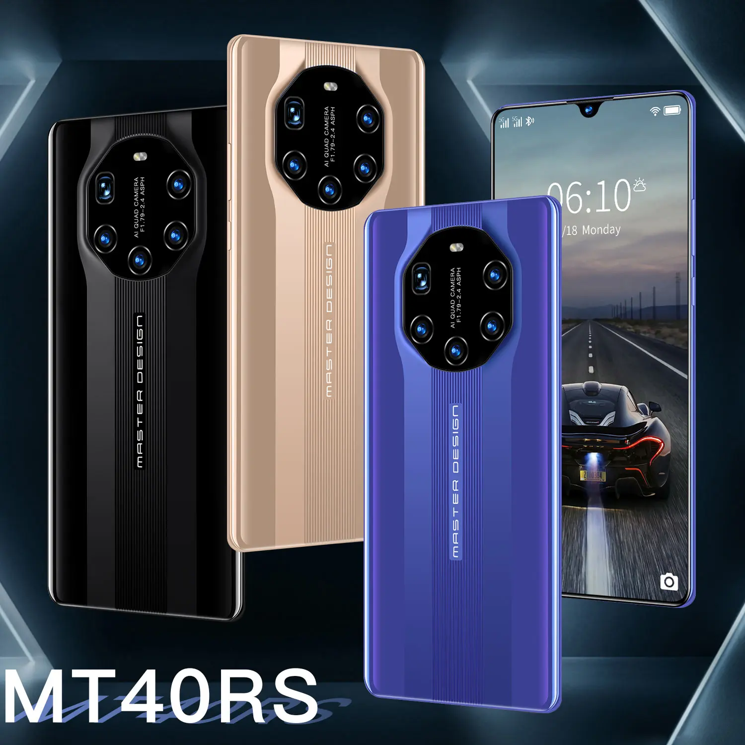 

Global Version Mate40 Rs 6.8 Inch 8GB RAM 512GB ROM 13+48MP 5800mAh Andriod10.1 Smartphones 10 Core MT6799 Dual SIM 4G LTE 5G