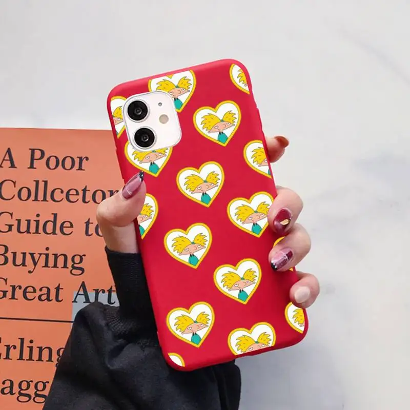 

YNDFCNB Hey Arnold Helga cute funny cartoon Phone Case for iPhone 11 12 13 mini pro XS MAX 8 7 6 6S Plus X 5S SE 2020 XR cover