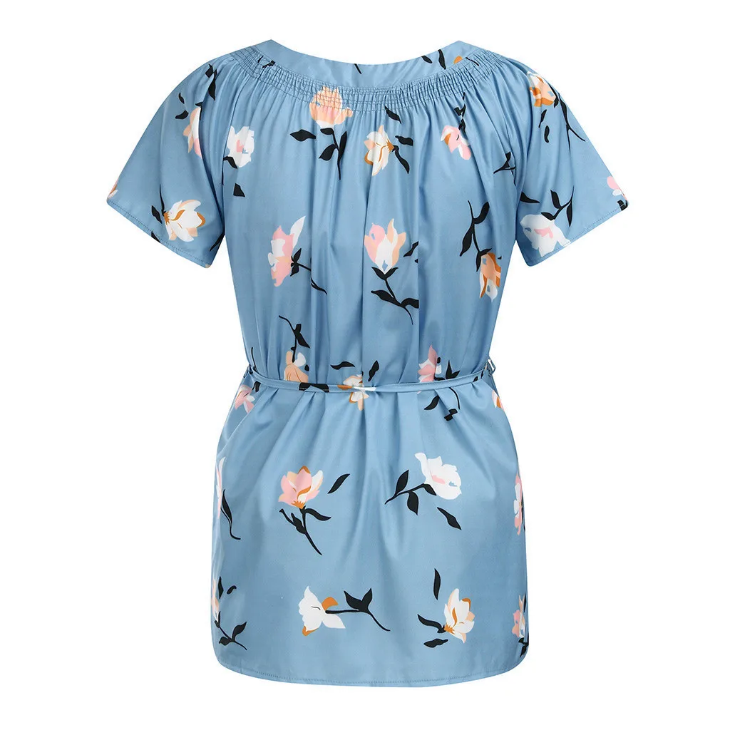 Модная одежда для беременных летняя женская рубашка с цветочным принтом и