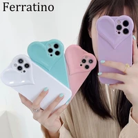 ins 3d stereo love heart camera girly clear case for iphone 13 pro max 11 12 pro max xr x xs 7 8 plus se 2020 soft silicon cover