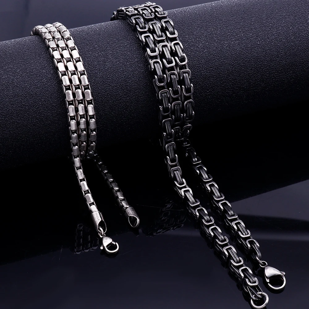 Крутая толстая цепь из нержавеющей стали для мужчин 4/5 мм мужские ожерелья