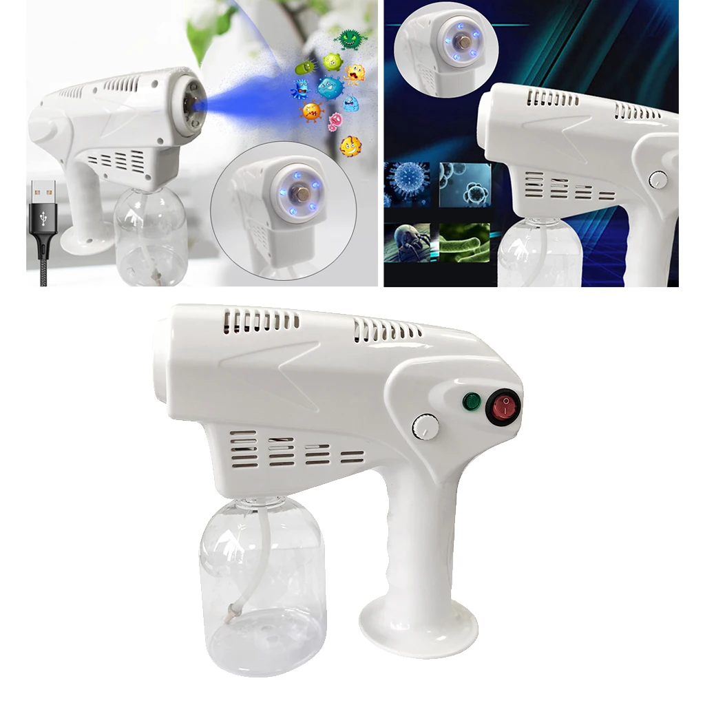 Портативный нано спрей Fogger 500 мл ручной паровой пистолет машина с синим лучом для