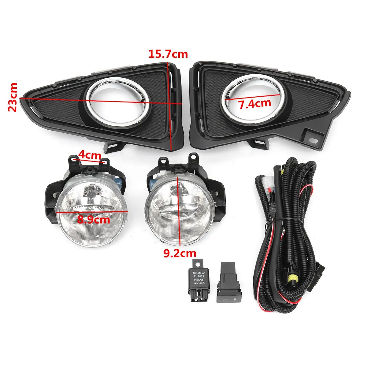 

New Pair Left Lamp Right Front Bumper Fog Lights Driving Lamp With H16 Bulb Harness Switch For Toyota 2016 2017 RAV4
