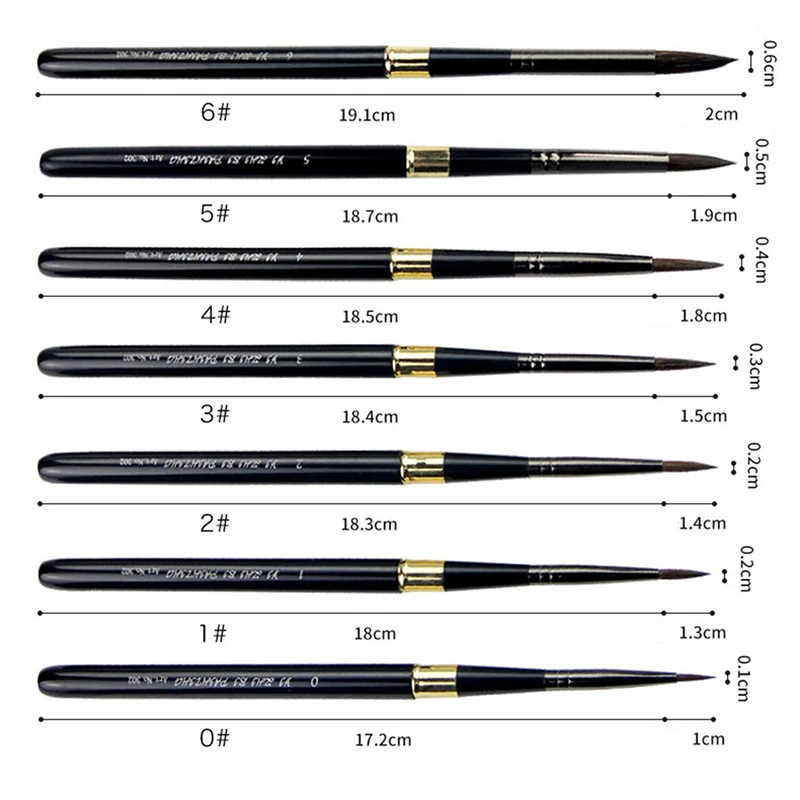 

1PCS Pointed Watercolor Brushes Squirrel Hair Art Paint Painting Brush Supplies