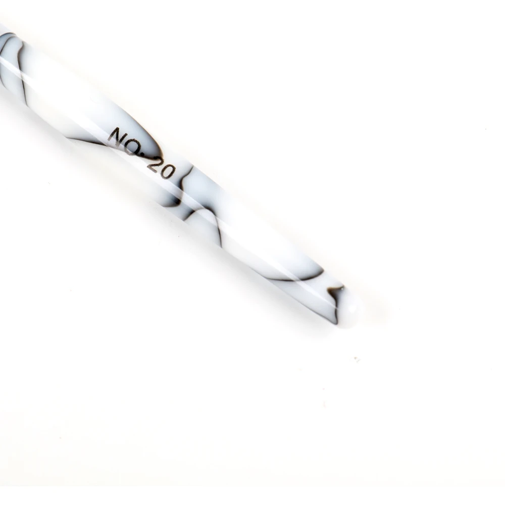 

BQAN 1Pc #20 Pure Kolinsky Sable Hair Acrylic Nail Brush Crystal Nail Art Paint Brush Acrylic Handle Manicure Nail Art Tool