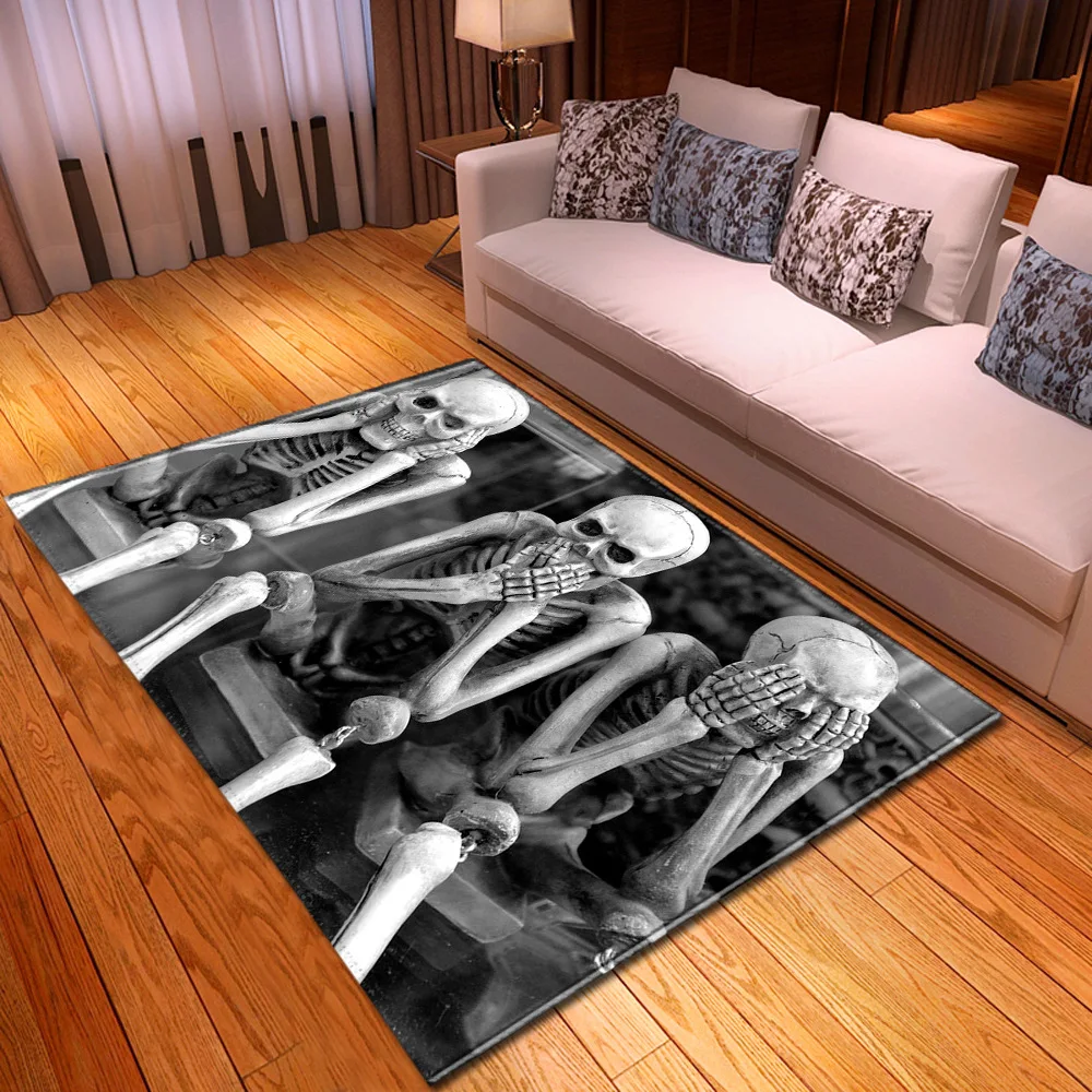 Ковры с 3D рисунком черепов для гостиной спальни декоративный ковер мягкие