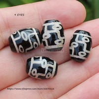 1piece 10x14mm natural tibet dzi black agate beads many pattern for diyjewelry making mixed wholesale for all items