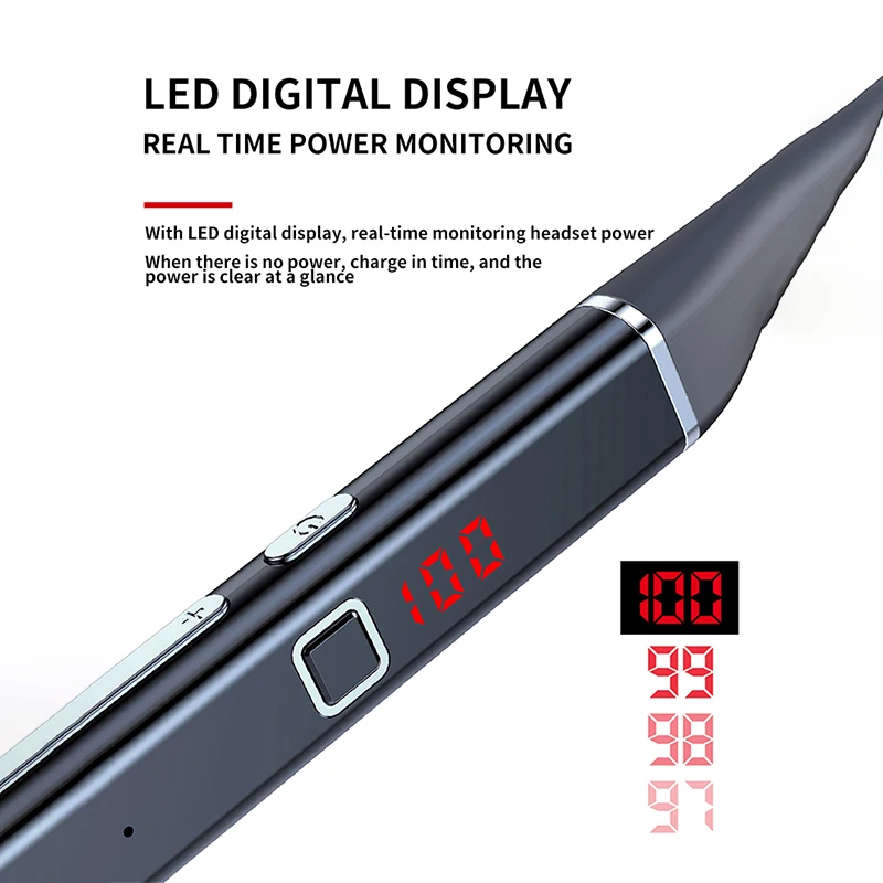 Беспроводные спортивные наушники Bluetooth со светодиодным дисплеем