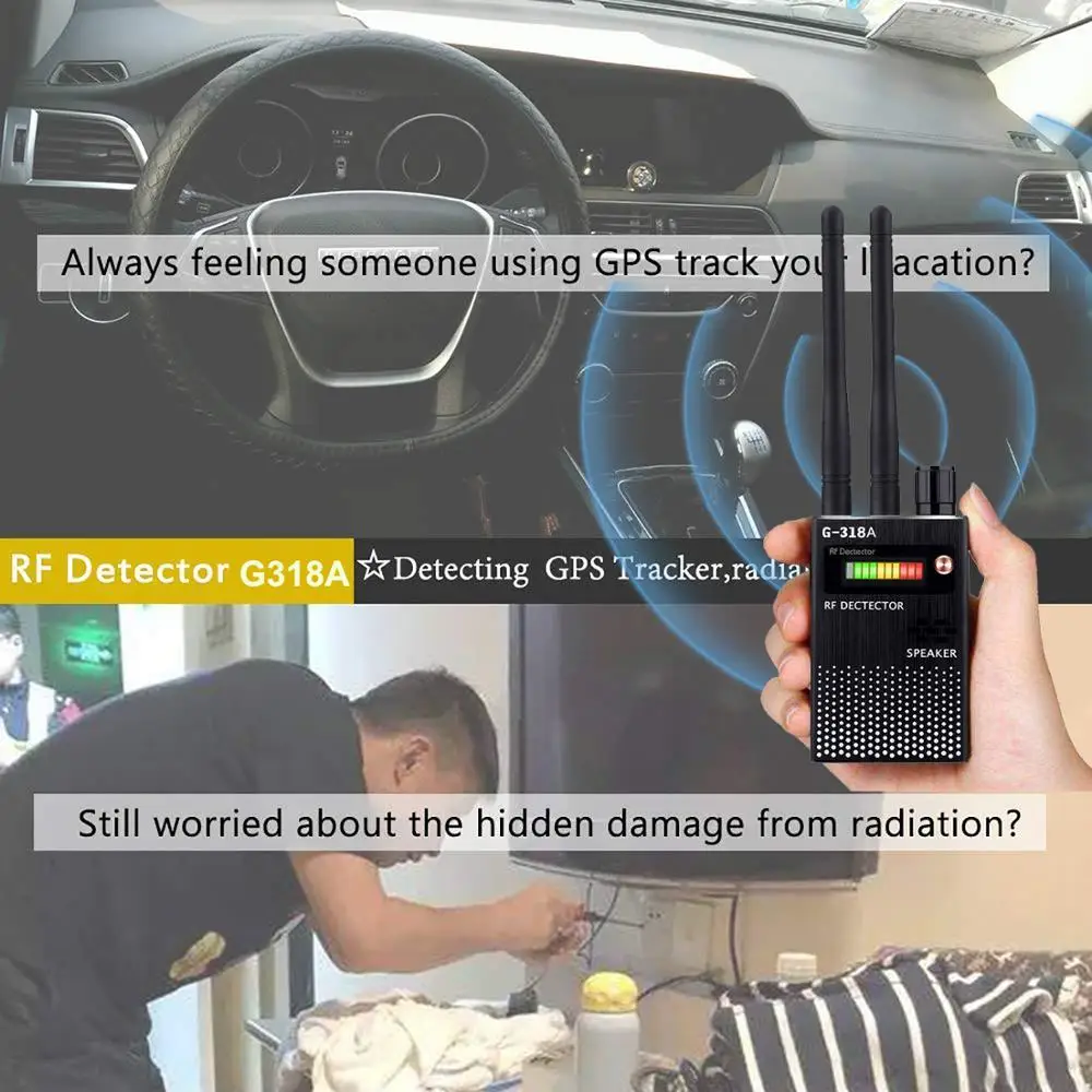 Беспроводной детектор ошибок с полным диапазоном антишпионский GPS Локация