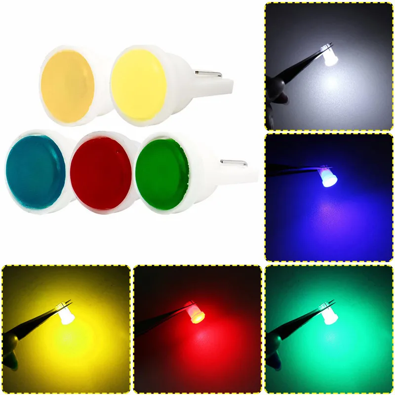 

Новинка 2 шт. керамический интерьер автомобиля 1 Вт SMD долговесветодиодный T10 COB W5W 168 клиновидная лампа освещения автомобиля #294231